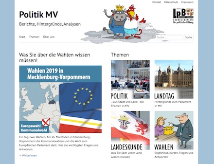 Mecklenburg-Vorpommern: Neues Online-Angebot zu Politik