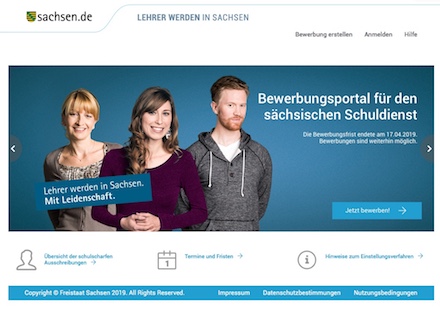 Sachsen: Das Online-Bewerbungsportal für Lehrer wird gut angenommen.