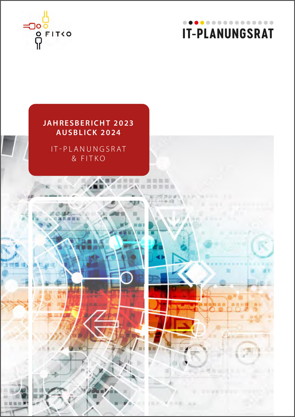 Cover des Jahresberichts 2023/24 von FITKO und IT-PLR