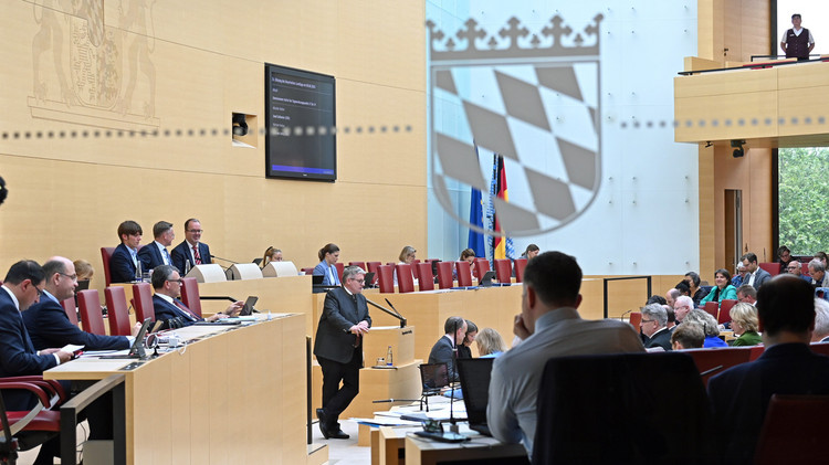 Bayrischer Landtag bei einer Sitzung.
