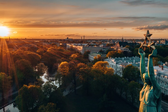 Blick über die lettische Hauptstadt Riga.