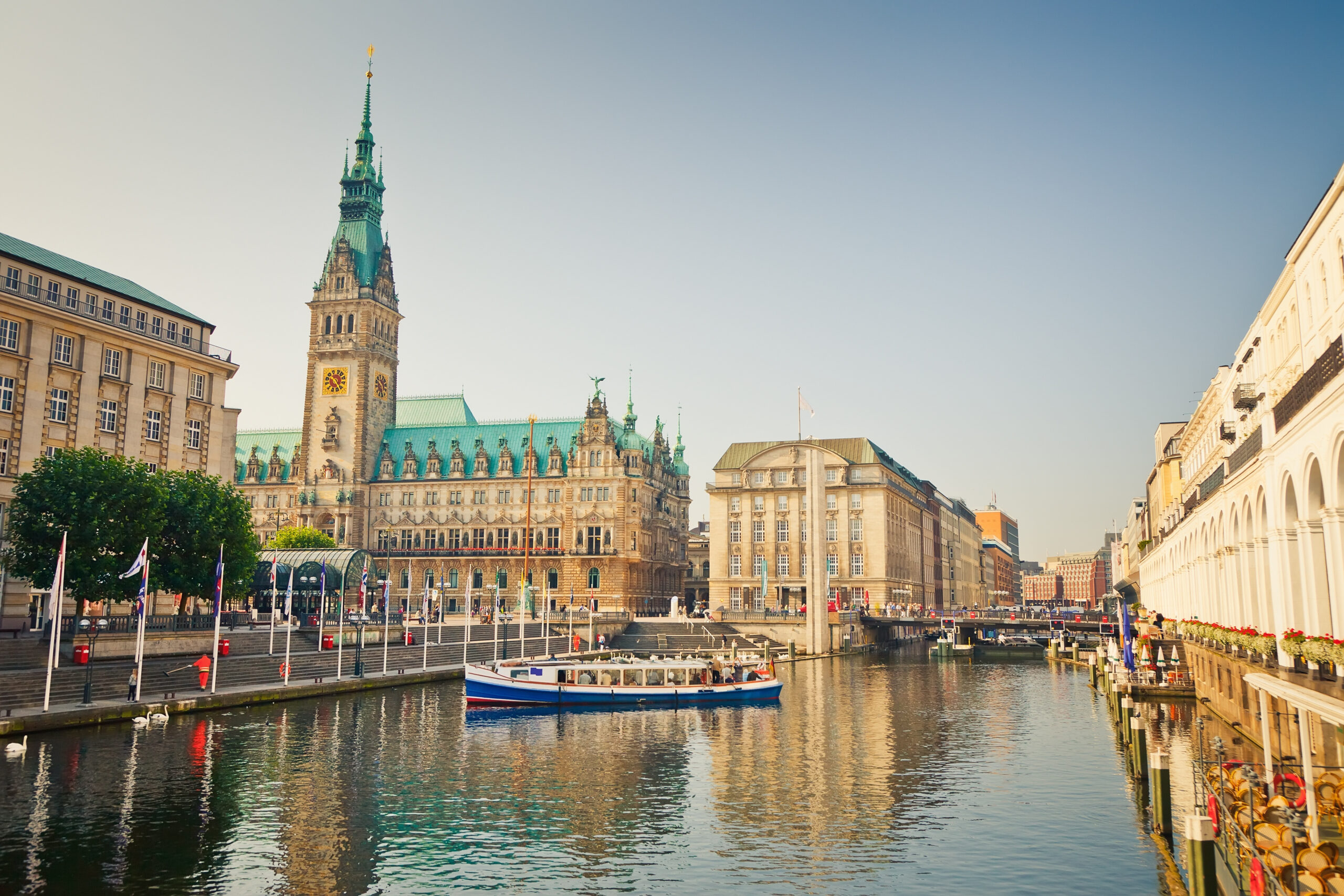 Blick auf das Hamburger Rathaus