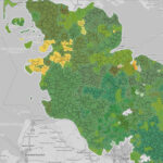 Ausschnitt aus der BKZ.SH-Karte zum Breitband-Ausbaustatus in Schleswig-Holstein.