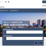 Screenshot des NRW Serviceportals