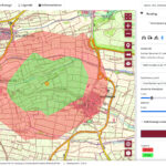 Der Kartenviewer maps.rlp.de mit der Funktion zur Erreichbarkeitsberechnung.